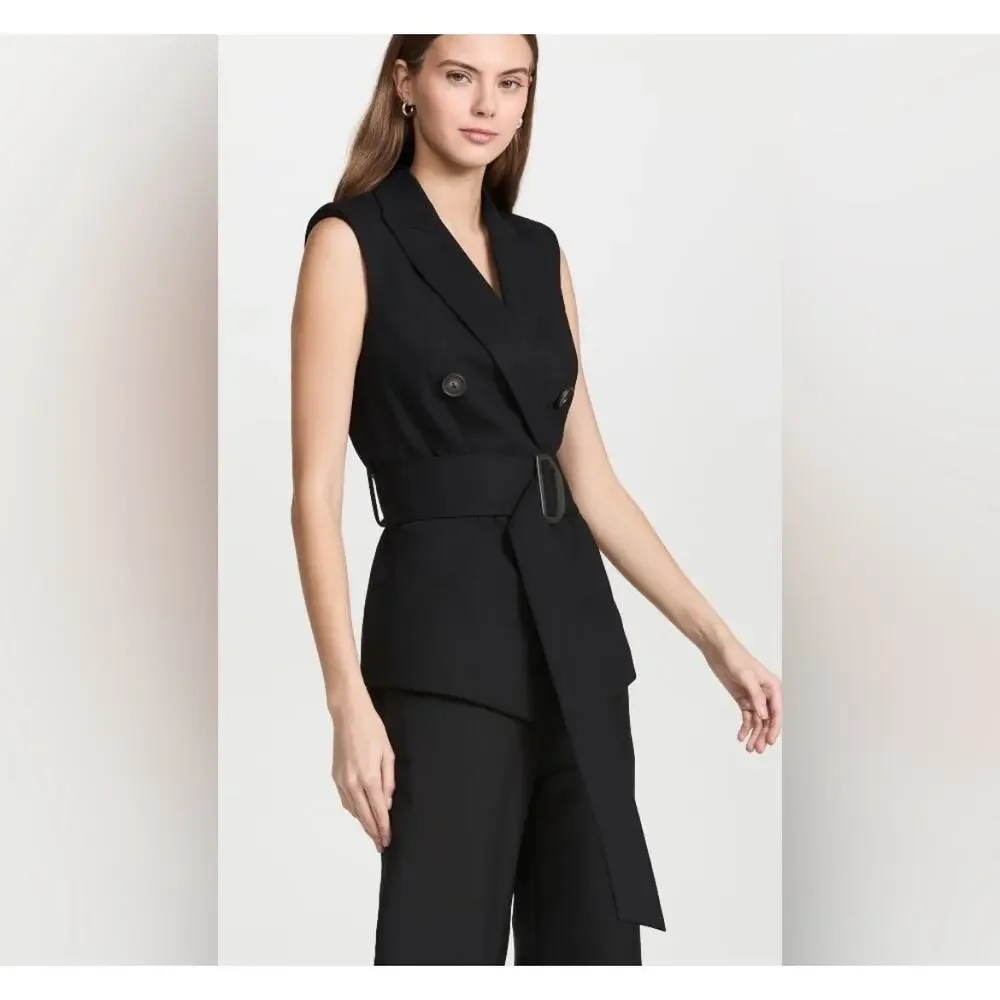 Vince tailored black blazer vest size small - Picture 2 of 9